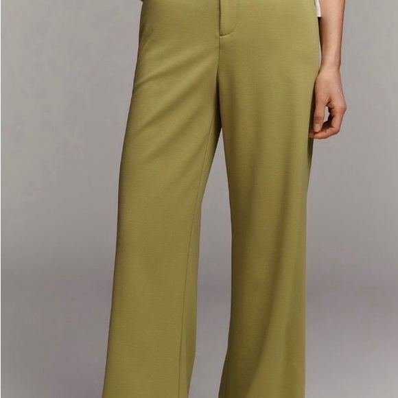Maeve Olive-Green Wide Leg Trousers - Picture 2 of 5